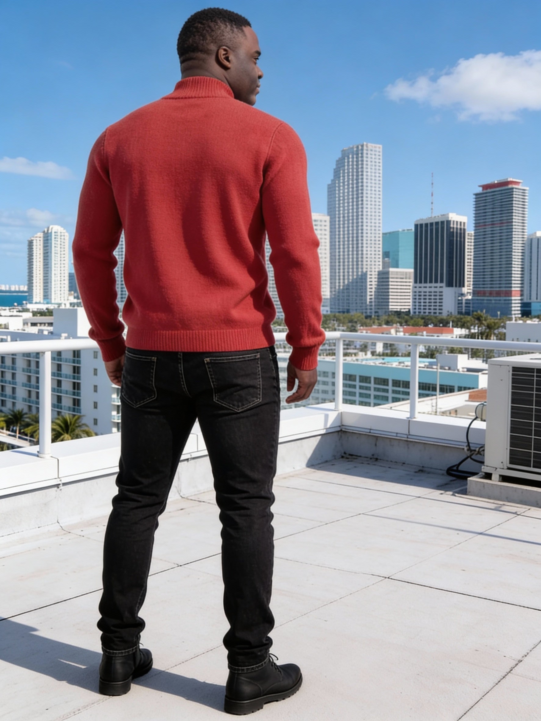Crimson Crest Turtleneck