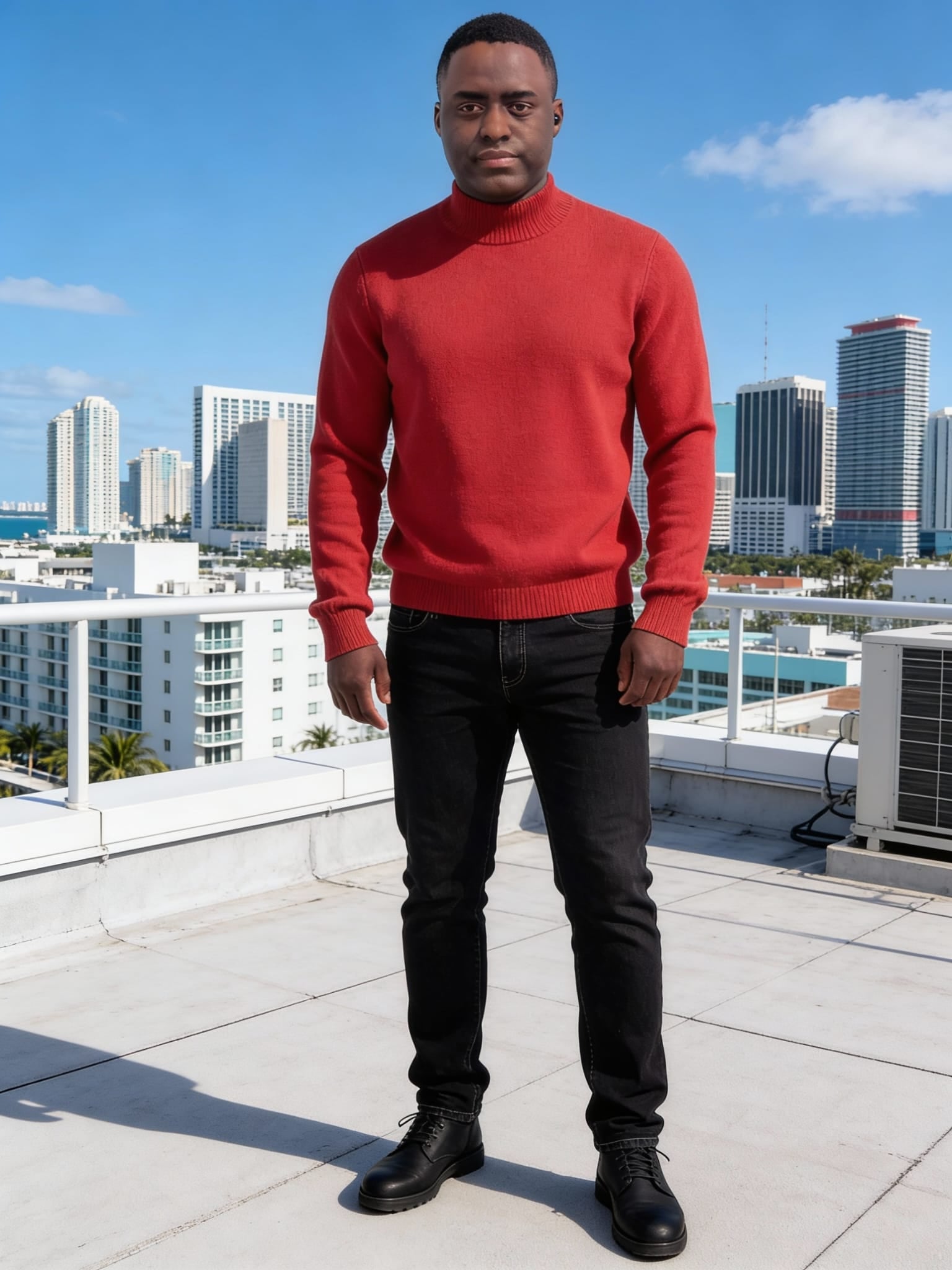 Crimson Crest Turtleneck